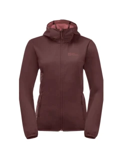 Dámská přechodná bunda s kapucí  Hoody W softshell červená model 21767867 - Jack Wolfskin