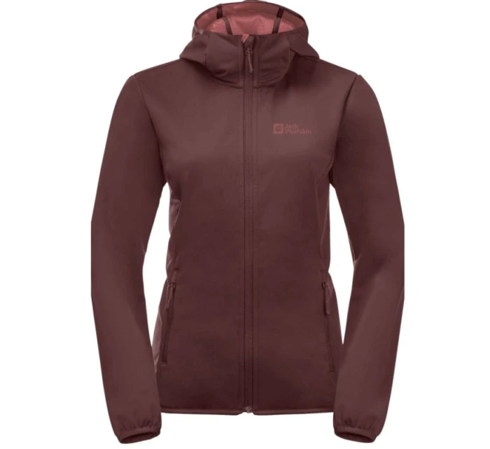 Dámská přechodná bunda s kapucí Hoody W softshell červená model 21767867 - Jack Wolfskin Dámská přechodná bunda s kapucí Hoody W softshell červená model 21767867 - Jack Wolfskin