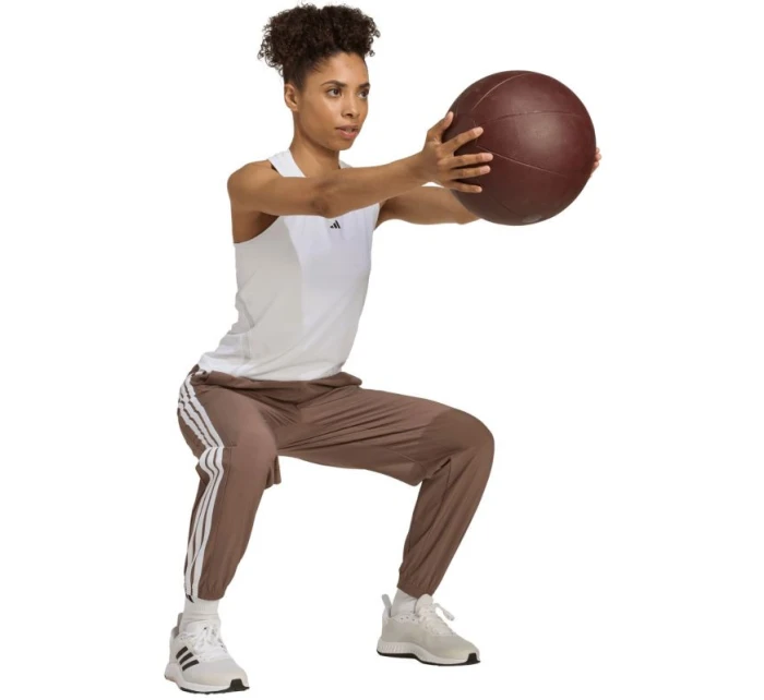 Dámské kalhoty Train Essentials 3Stripes Woven brown model 21738012 dámské - ADIDAS Dámské kalhoty Train Essentials 3Stripes Woven brown model 21738012 dámské - ADIDAS