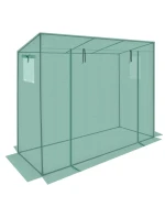 SKLENĚNÁ SKŘÍŇ PRO ZAHRADNÍ TOMATOPY 200x77x168-150CM PE ZELENÁ