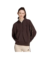 Dámská mikina adidas Seasonal Essentials Animal Print 3-Stripes Full-Zip Hooded, hnědá, KV9299 Dámská mikina adidas Seasonal Essentials Animal Print 3-Stripes Full-Zip Hooded, hnědá, KV9299