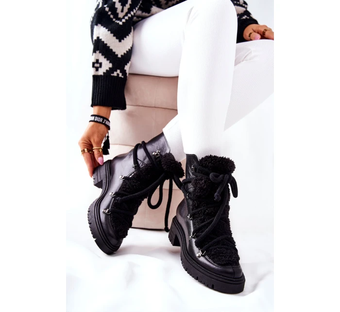 Kožené boty Trapper Lewski Světle černé model 21569643 - Boto