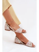 Kožené Plážové Sandály model 21702146 Béžové - Maciejka Kožené Plážové Sandály model 21702146 Béžové - Maciejka