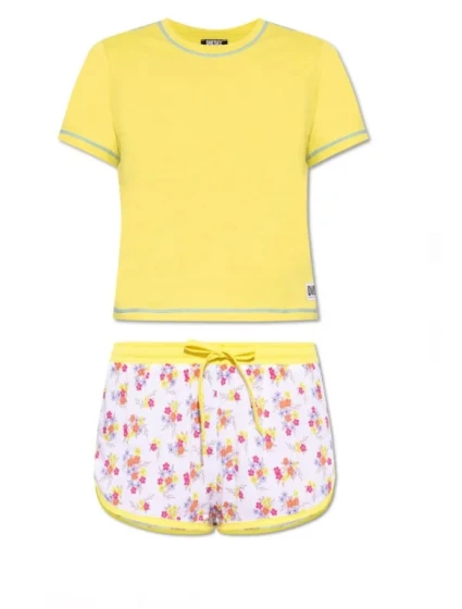 Dámské pyžamo A05135-0EGAY-E5874 - žlutá - Diesel Dámské pyžamo A05135-0EGAY-E5874 - žlutá - Diesel