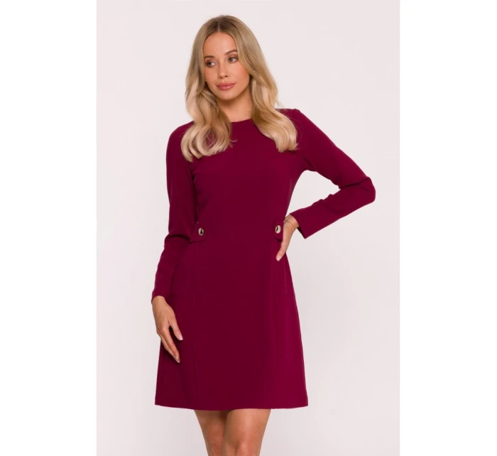 Dámské šaty model 21800741 Bordó - STYLOVE