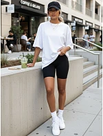Dámské cyklistické šortky s vysokým pasem černé FashionStreet SY0573 Dámské cyklistické šortky s vysokým pasem černé FashionStreet SY0573