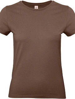 B&C #E190 /women Dámské tričko z těžké bavlny 01.004T chocolate