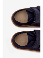Dětské domácí pantofle Barefoot Froddo Canvas G1700440-2 Tmavě modré Dětské domácí pantofle Barefoot Froddo Canvas G1700440-2 Tmavě modré