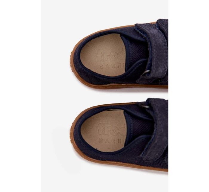 Dětské domácí pantofle Barefoot Froddo Canvas G1700440-2 Tmavě modré Dětské domácí pantofle Barefoot Froddo Canvas G1700440-2 Tmavě modré