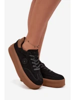 Dámské tenisky na platformě Big Star - černé Dámské tenisky na platformě Big Star - černé