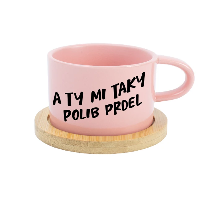 A TY MI TAKY POLIB PRDEL - růžová hrníček makronka 200 ml