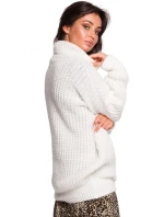 Dámský svetr BK030 Bílá - BeWear Dámský svetr BK030 Bílá - BeWear