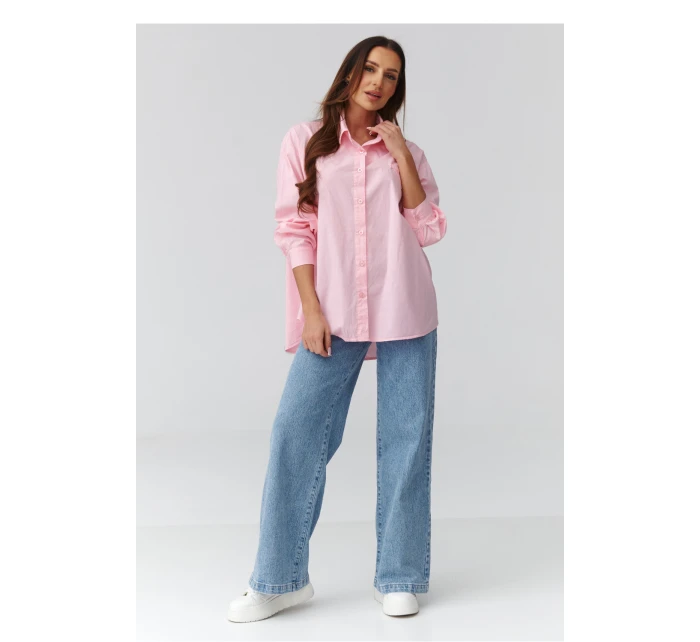 Košile s dlouhým rukávem model 224100 Makadamia Košile s dlouhým rukávem model 224100 Makadamia