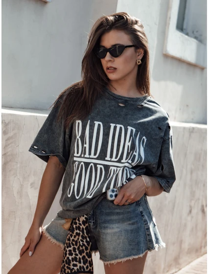 Dámské tričko s potiskem HAYATOUS graphite FashionStreet RY2648