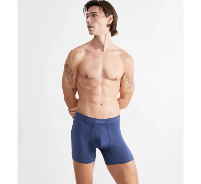 Pánské boxerky EVER Ease Short 2P - UNKNOWN - modré 6312 - SLOGGI