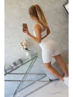 Souprava s kalhotami s vysokým pasem bílá Souprava s kalhotami s vysokým pasem bílá