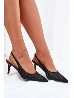 Krajkové Lodičky Sandály S  Černé model 21699340 - Boto