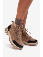 Dámské Trekingové Boty Big Star SS274095 Béžové Dámské Trekingové Boty Big Star SS274095 Béžové