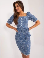 Dámské šaty LK SK model 21145687 tmavě modré Lakerta - FPrice Dámské šaty LK SK model 21145687 tmavě modré Lakerta - FPrice