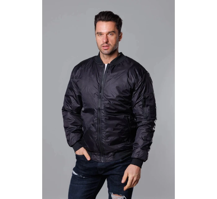 Černo-červená pánská bunda typu "bomber" (AK95-1A) -Goodlooking