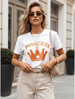 Dámské tričko PRINCY bílé FashionStreet RY2392 Dámské tričko PRINCY bílé FashionStreet RY2392