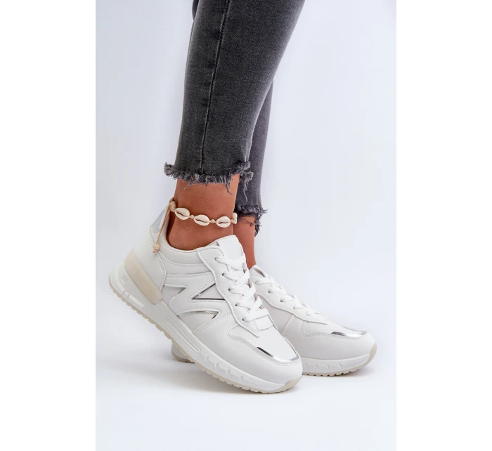 Dámské bílé tenisky z ekokože Kaimans Dámské bílé tenisky z ekokože Kaimans