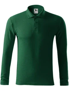 Pique Polo LS polokošile pánská dark green