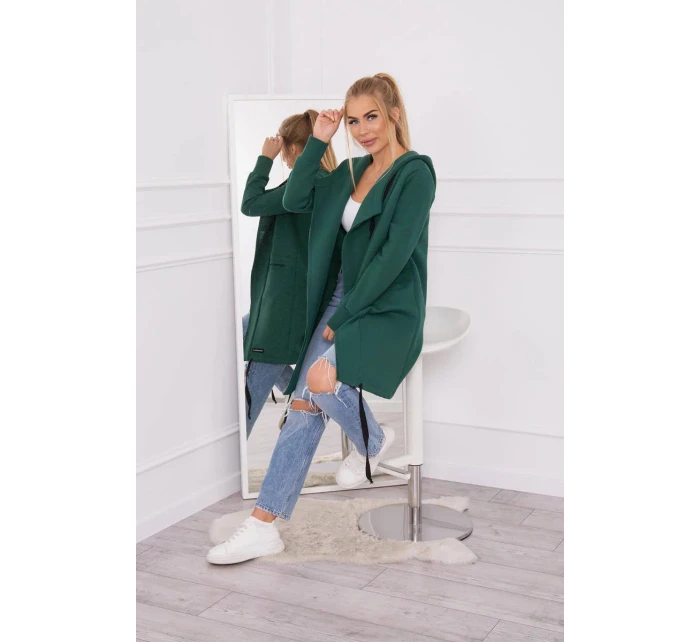 Zateplená bunda s kapucí 69413 tmavě zelená - Kesi