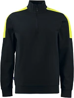 ProJob 2128 Sweatshirt 1/2 Zip Těžká pracovní mikina Doubleface s 1/4 zipem 64.2128 black/yellow