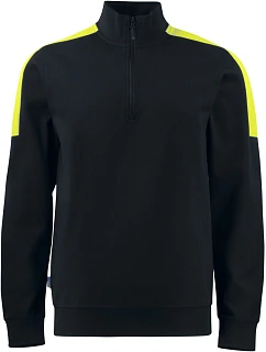 Sweatshirt 1/2 Zip Těžká pracovní mikina Doubleface s 1/4 zipem 64. black/yellow model 22462207 - ProJob