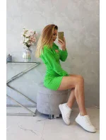 Šaty s mikinou zelené neonové