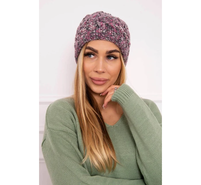 Dámská čepice Eliza K205 dark pink+graphite Dámská čepice Eliza K205 dark pink+graphite