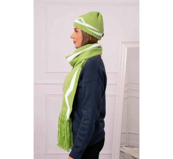 Dámská souprava se šátkem Jagna K356 pistácie Dámská souprava se šátkem Jagna K356 pistácie