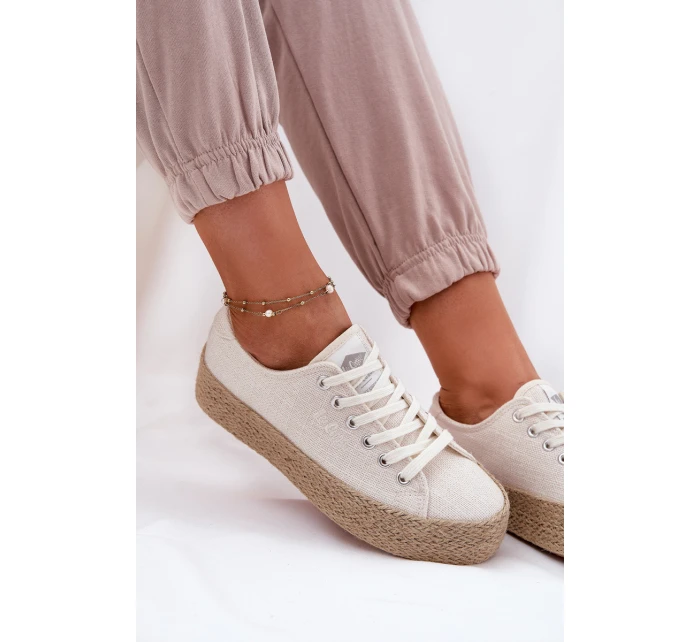 Dámské Tenisky Na Platformě S Pletením model 21693323 Světle Béžové - Lee Cooper