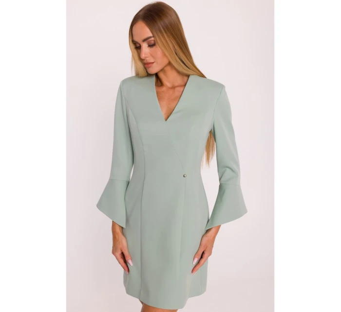 model 21296043 Šaty s širokými manžetami mátové - Moe model 21296043 Šaty s širokými manžetami mátové - Moe