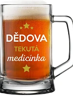 DĚDOVA TEKUTÁ MEDICÍNKA - pivní sklenice 0,5 l