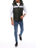 Pánská prošívaná zelená vesta FashionStreet TX4034