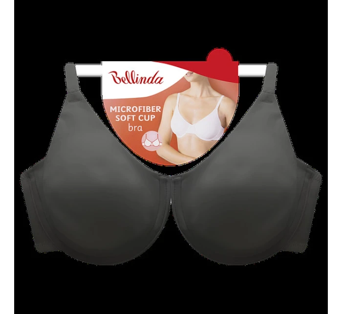 Dámská nevyztužená podprsenka MICROFIBER SOFT CUP BRA - BELLINDA - černá
