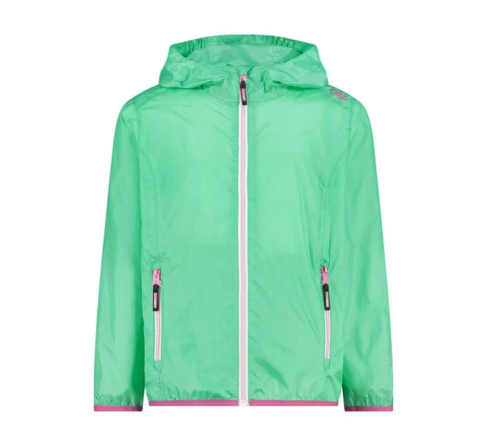 CMP Kid G Jacket Rain Fix Hood lehká zelená nepromokavá bunda (3X53255-E306)