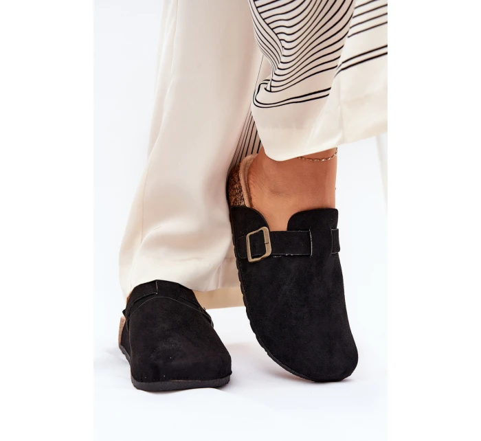 Dámské Pantofle a Na Platformě S Přezkou Černé model 21689838 - Boto