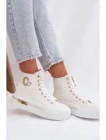 Dámské tenisky na platformě Bílé model 21919405 - Boto Dámské tenisky na platformě Bílé model 21919405 - Boto