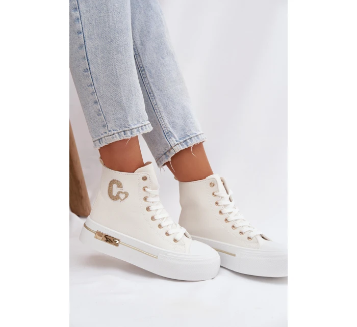 Dámské tenisky na platformě Bílé model 21919405 - Boto Dámské tenisky na platformě Bílé model 21919405 - Boto