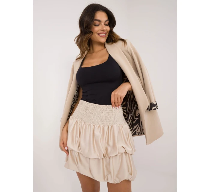 Spódnica DHJ SD model 20535843 beżowy - FPrice Spódnica DHJ SD model 20535843 beżowy - FPrice