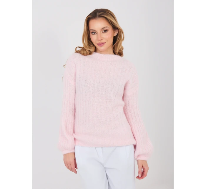 Sweter MI SW model 21954183 jasny różowy - FPrice Sweter MI SW model 21954183 jasny różowy - FPrice