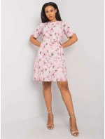 Béžové vzorované plus size šaty Celene
