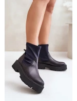 Zazoo 2947 Wsuwane Botki Damskie Ze Skóry Naturalnej Czarne Zazoo 2947 Wsuwane Botki Damskie Ze Skóry Naturalnej Czarne