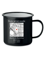 Personalizovaný plecháček s mapou Personalizovaný plecháček s mapou