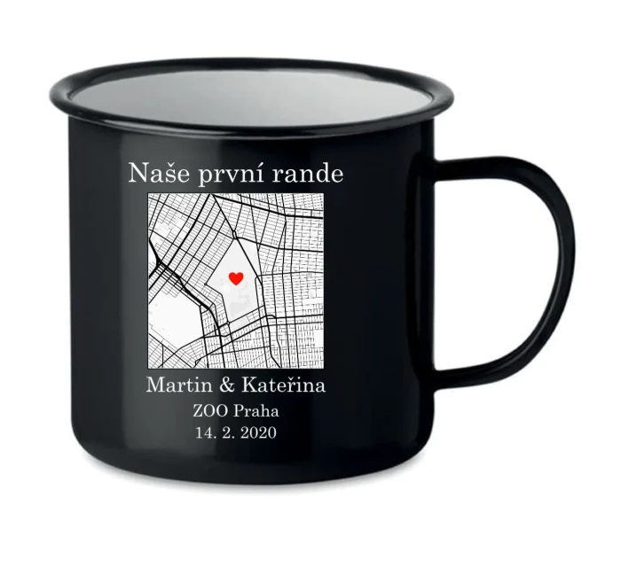 Personalizovaný plecháček s mapou Personalizovaný plecháček s mapou