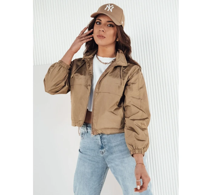 Dámská přechodná bunda s kapucí béžová Dstreet model 21974306 - FashionStreet Dámská přechodná bunda s kapucí béžová Dstreet model 21974306 - FashionStreet