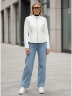 Kurtka skórzana damska TRENDY FUSION biała FashionStreet TY5478 Kurtka skórzana damska TRENDY FUSION biała FashionStreet TY5478